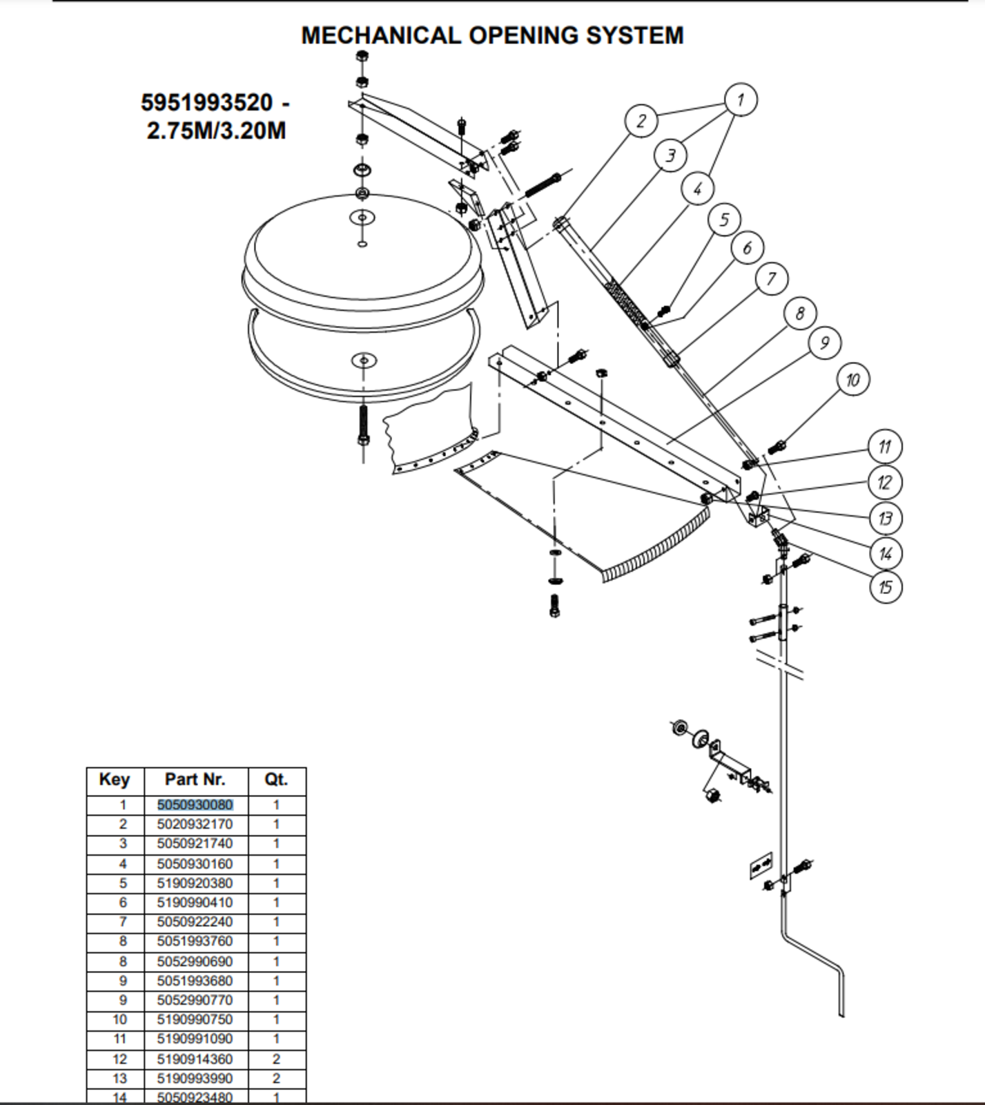 Screw jack assembly for silo R